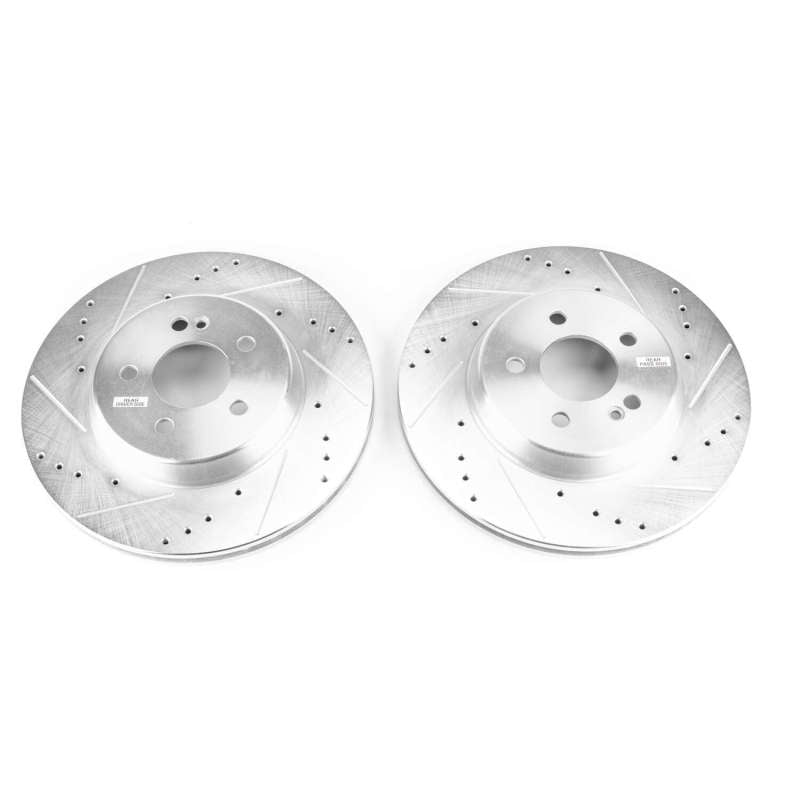 Power Stop 17-18 Mercedes-Benz C43 AMG Rear Evolution Drilled & Slotted Rotors - Pair Secondary image