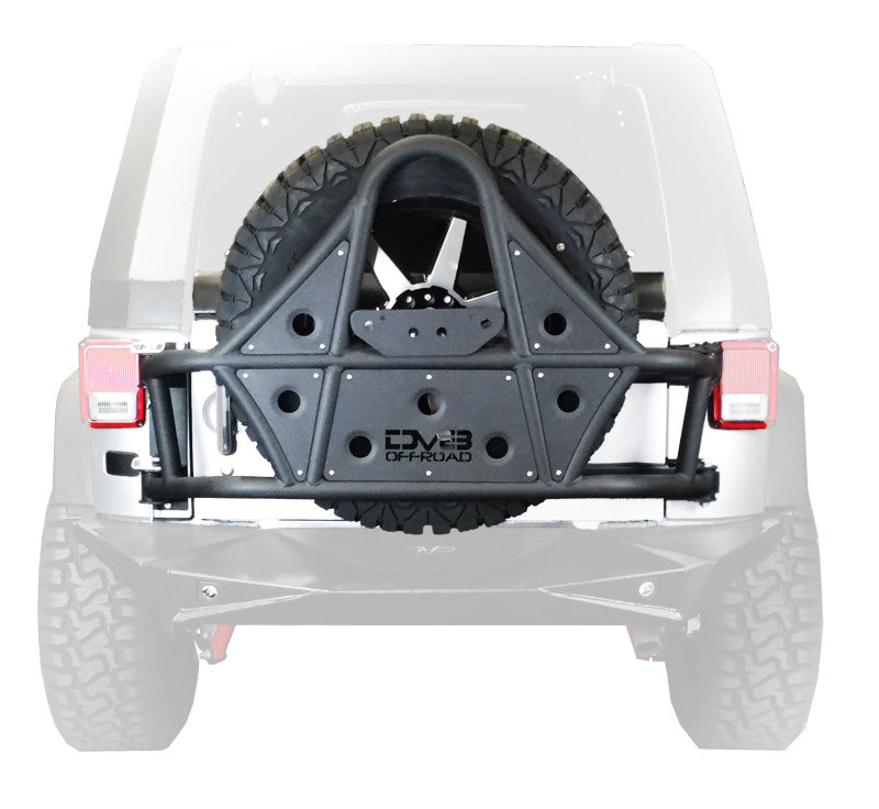 DV8 Offroad 07-18 Jeep Wrangler Body Mounted Tire Carrier Secondary image
