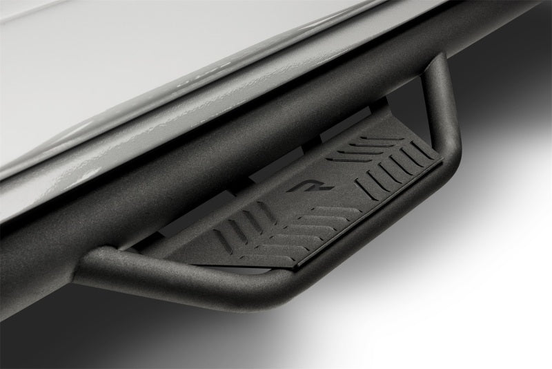 N-Fab Podium LG 07-17 Jeep Wrangler JK 4 Door All - Tex. Black - 3in. Hoop step design for offroad performance upgrades.