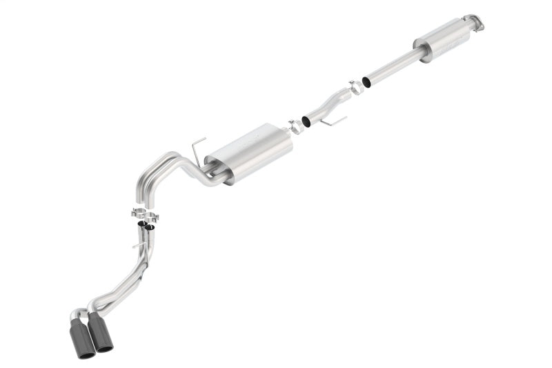 Borla 15-17 Ford F-150 2.7/3.5L V6 / 5.0 V8 2/4WD Black Chrome Angle-Cut Side Exit Catback Exhaust Secondary image