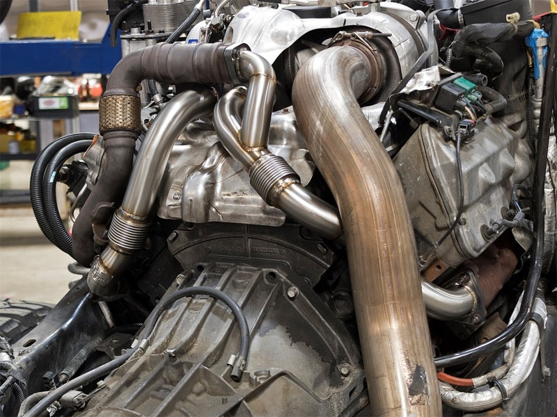 aFe Twisted Steel Header Up-Pipe 08-10 Ford Diesel Trucks V8-6.4L (td) Secondary image