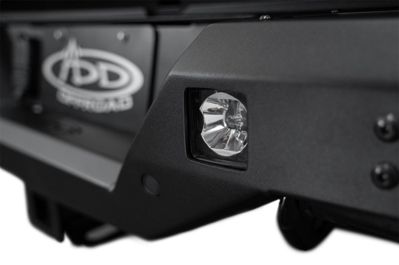 Addictive Desert Designs 2024 Toyota Tacoma Stealth Rear Bumper side light for offroad lighting and electrical upgrades.