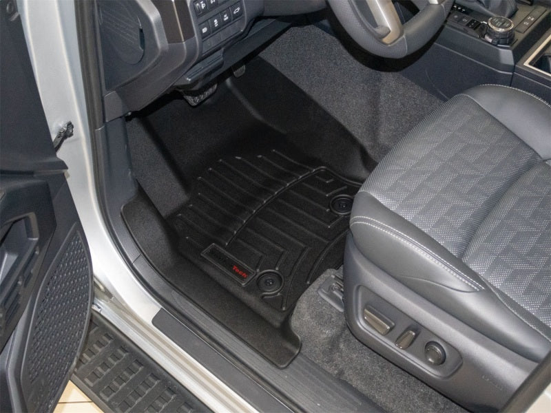 WeatherTech 2025+ Toyota 4Runner Front FloorLiner - Black installed in vehicle interior