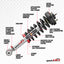 Rancho 05-15 Nissan Armada Front Left Quick Lift Loaded with features