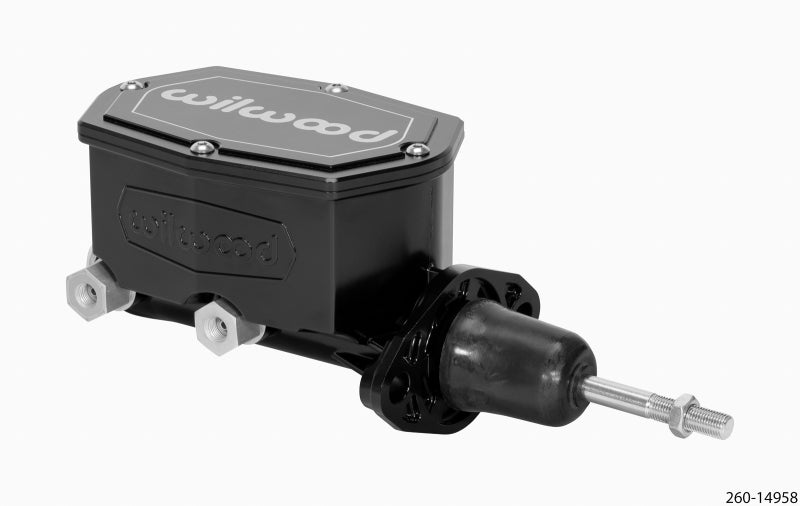 Wilwood Compact Tandem Master Cylinder - 15/16in Bore - w/Pushrod (Black) Secondary image