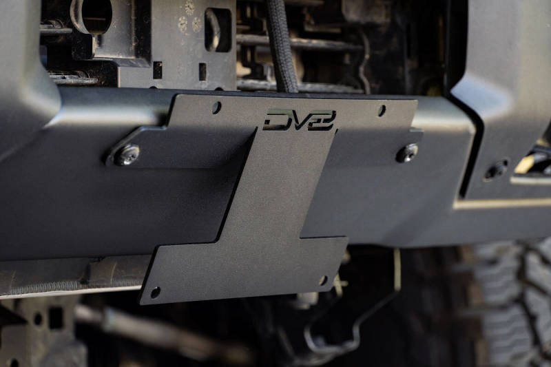 DV8 Offroad 21-22 Ford Bronco Factory Front Bumper Licence Relocation Bracket - Front for offroad performance upgrades