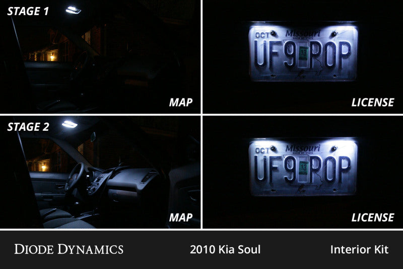 Diode Dynamics 10-13 Kia Soul Interior LED Kit Cool White Stage 2 Secondary image