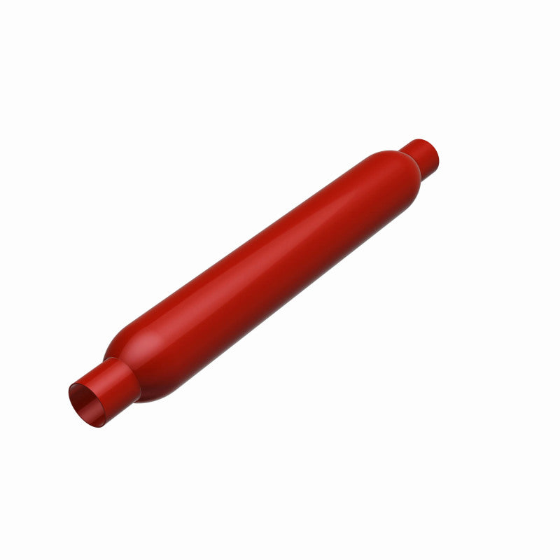 MagnaFlow Muffler Red Pack Series Glasspack 3.5in Rd 22in Body Length 2in/2in Inlet/Outlet for performance offroad parts.