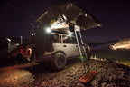KC HiLiTES C-Series C2 LED 2in. Backup Area Flood Light 20w (Pair Pack System) - Black illuminating offroad vehicle setup at night