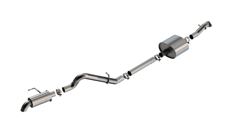 Borla 21-22 Ford Bronco 2.7L 2DR/4DR T-304 Stainless Steel Cat-Back Touring Exhaust - Brushed for off road parts.