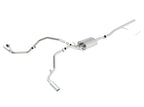 Borla 14 Silv/Sierra C/B Exhaust S-Type 1500 5.3L V8 AT/MT 2&4WD Ext Cab Split Side Exit for offroad performance upgrades.