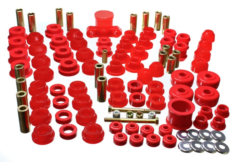 Energy Suspension 88-91 Honda Civic/CRX Red Hyper-Flex Master Bushing Set for offroad performance upgrades