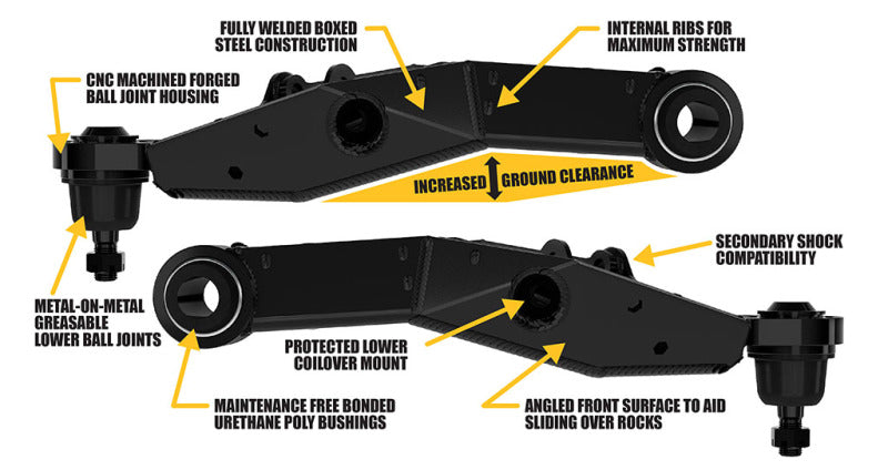 ICON 05-23 Toyota Tacoma Lower Control Arm Kit features.