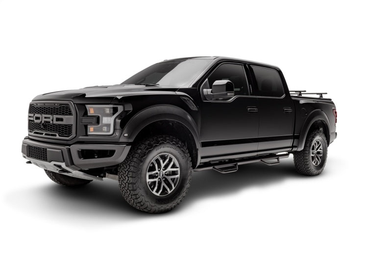 N-Fab Nerf Step 15-17 Ford F-150 SuperCrew - Tex. Black - Cab Length - 3in. on off road truck with rugged design.
