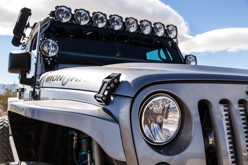 KC HiLiTES 07-18 Jeep JK (Not for Rubicon/Sahara) 7in. Gravity LED DOT Headlight (Pair Pack System) on modified Jeep.