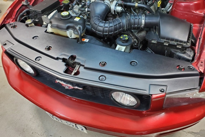 JLT 05-09 Ford Mustang GT/V6 Black Textured Full Length Radiator Support Cover Secondary image