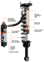 FOX 05+ Toyota Tacoma Performance Elite 2.5 Series Shock Front 2-3in Lift details and features diagram