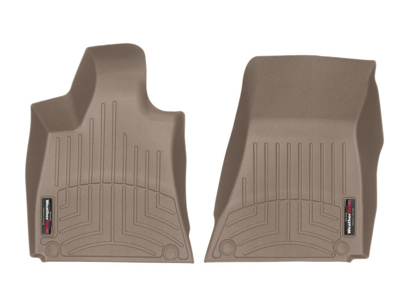 WeatherTech 2016+ Maserati Quattroporte Front FloorLiner - Tan (1 Grommet Style) Secondary image