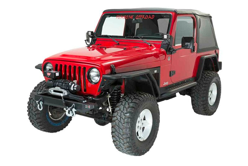 Fishbone Offroad 97-06 Jeep Wrangler TJ Rubicon Front Bumper - Blk Txtrd Powdercoat Piranha Series Secondary image