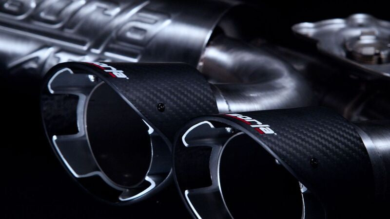 Borla 2020 Chevrolet Corvette C8 6.2L ATAK 3in Exhaust System Dual Round Angle Cut Carbon Fiber Tips Secondary image