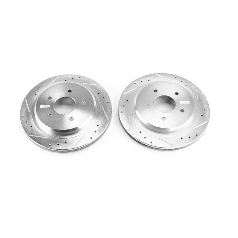 Power Stop 04-09 Cadillac XLR Rear Evolution Drilled & Slotted Rotors - Pair Secondary image