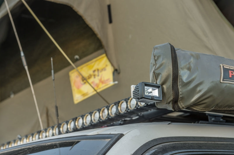KC HiLiTES C-Series C2 LED 2in. Backup Area Flood Light 20w (Pair Pack System) - Black on offroad vehicle roof