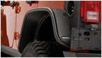 Bushwacker 07-18 Jeep Wrangler Unlimited Flat Style Flares 2pc 4-Door Sport Utility Only - Black close-up view