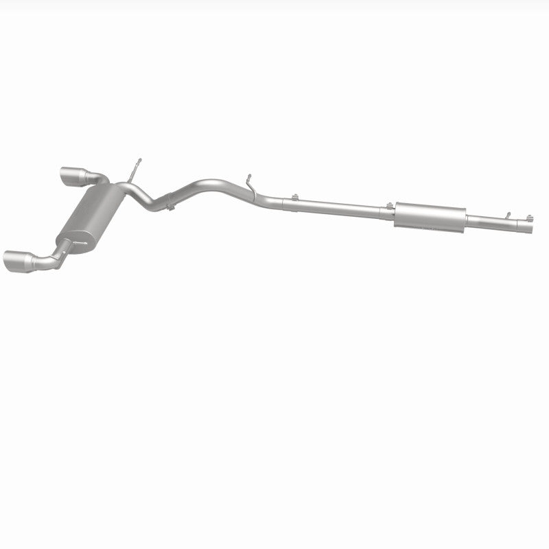 MagnaFlow Cat-Back 12-16 Jeep Wrangler GT 3.6L V6 Black Tips exhaust system for offroad performance upgrades.