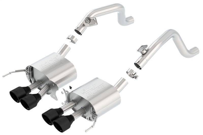 Borla 14-18 C7 Corvette Stingray Axle-Back ATAK Exhaust 2.75in To Muffler Dual 2.0in Out 4.25in Tip components