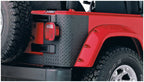 Bushwacker 97-06 Jeep Wrangler Trail Armor Rear Corners - Black on red Jeep