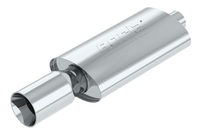 Borla Boomer Muffler Thumper Oval 2-1/4in In 4in Side Round Out for performance offroad parts.