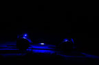 KC HiLiTES C-Series RGB LED Rock Light Kit (Incl. Wiring) - Set of 6 illuminating vehicle at night