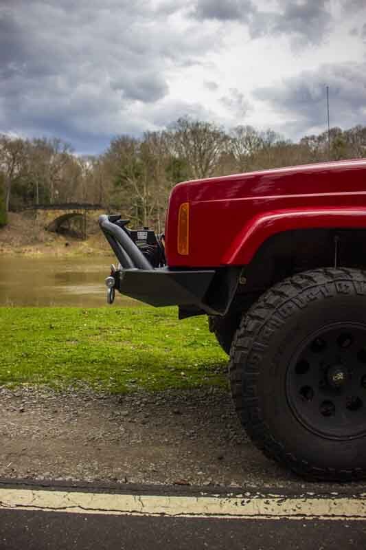 Fishbone Offroad Cherokee XJ Front Winch Bumper W/Grille Guard Bullhead Steel - Blk Txtrd Pwdrcoat Secondary image