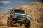 DV8 Offroad 2021 Ford Bronco A Pillar Dual Light Pod Drop Mounts on off-road terrain