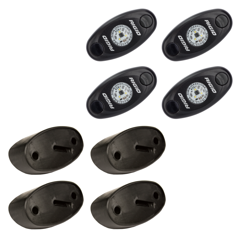 Rigid Industries Rock Light Kit- Cool White (4 lights) for offroad lighting and electrical.