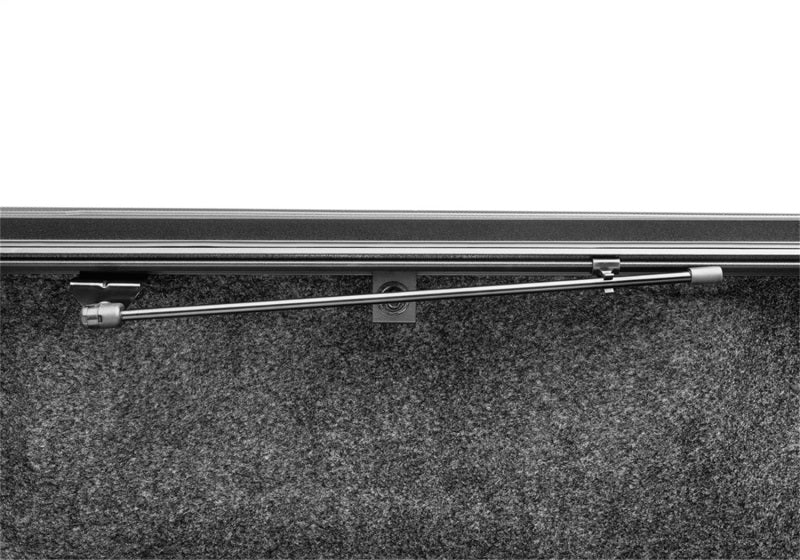 BAK 21-22 Ford F-150 (Incl. 2022 Lightning) BAKFlip MX4 5.7ft Bed Cover - Matte Finish support rod and latch mechanism