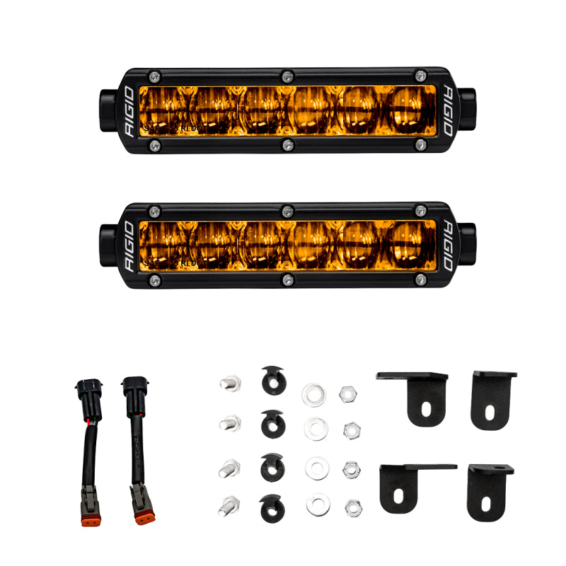 Rigid Industries 2022+ Toyota Tundra 6in SR-Series Selective Yellow Fog Light Kit Secondary image