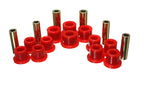 Energy Suspension 99-04 Ford F-350 2wd/F-250 SD 4wd/F-350 4wd Red Rear Leaf Spring Bushing Set components