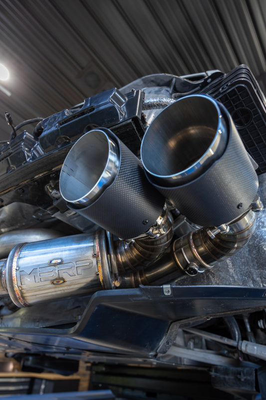 MBRP 20-24 Chevrolet Corvette C8 3in Active Cat Back Quad Split Rear Exit Exhaust w/ AFM Sims Secondary image