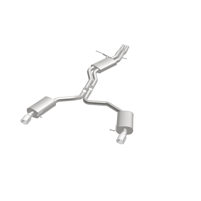MagnaFlow Sys C/B 12-15 Audi A6 / A7 3.0L V6 SS 2.5in Dual Split Rear Ext 4in Tips exhaust system layout