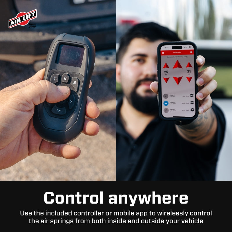 Air Lift Wireless Air Control System V2 w/EZ Mount remote and app for air springs