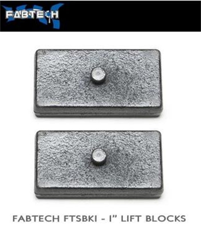 Fabtech 00-05 Ford Excursion 4WD Rear Leaf Spring Block Kit - 1in Cast Secondary image