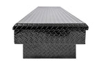 Deezee Universal Tool Box - Red Crossover - Single Lid Black BT Full Size, durable heavy-duty aluminum construction.