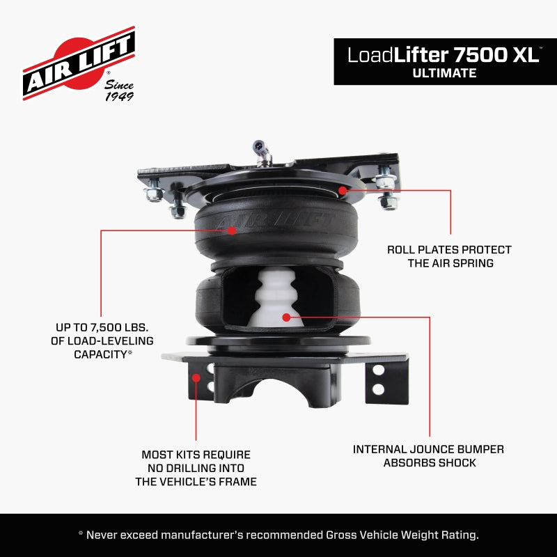 Air Lift LoadLifter 7500XL Ultimate Spring Kit for 2020+ Chevrolet Silverado 2500/3500 with jounce bumper and roll plates