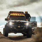 KC HiLiTES Gravity Titan LED Light Bar - 50in. (8-Light) on off-road vehicle