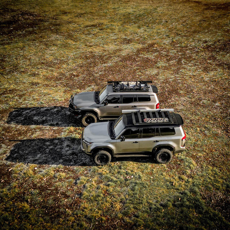 ARB Base Rack Mount Kit and Deflector for 24+ Land Cruiser Prado 250 on offroad vehicles