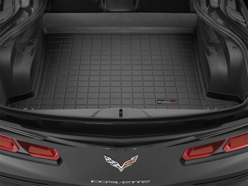 WeatherTech 14 Chevrolet Corvette Stingray Cargo Liners - Black in trunk area