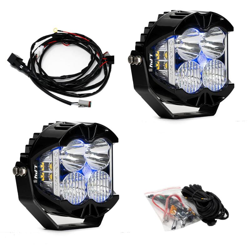 Baja Designs LP4 Pro Driving/Combo LED - Blue Backlight (Pair) for offroad lighting and electrical.