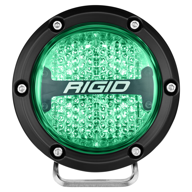 Rigid Industries 360-Series 4in LED Off-Road Diffused Beam - RGBW Backlight (Pair) for offroad lighting and electrical.