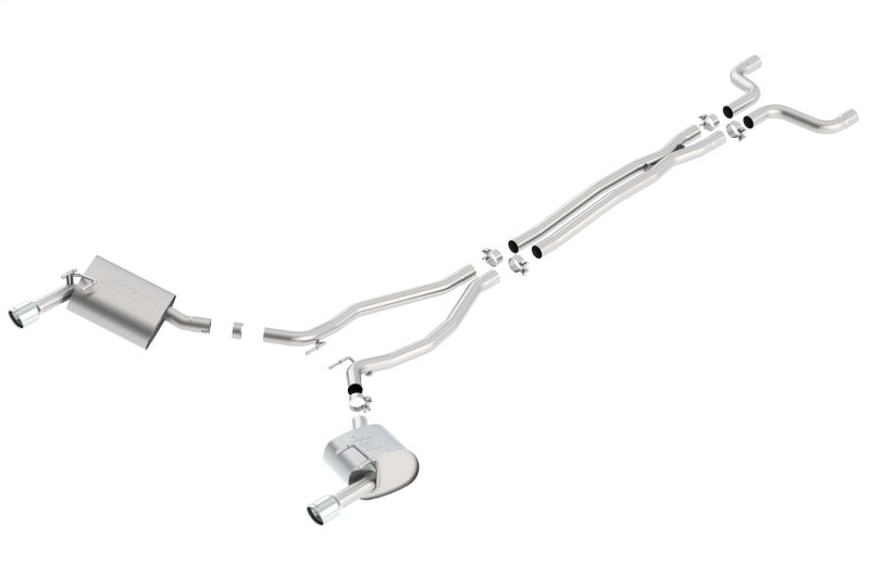 Borla 14-15 Camaro 3.6L V6 Single Split Rear Exit Touring Catback Exhaust system with polished tips